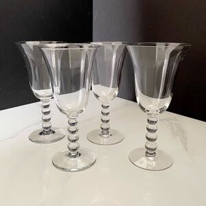 SET of 4 Wine or Water Goblets - Candlewick Glass